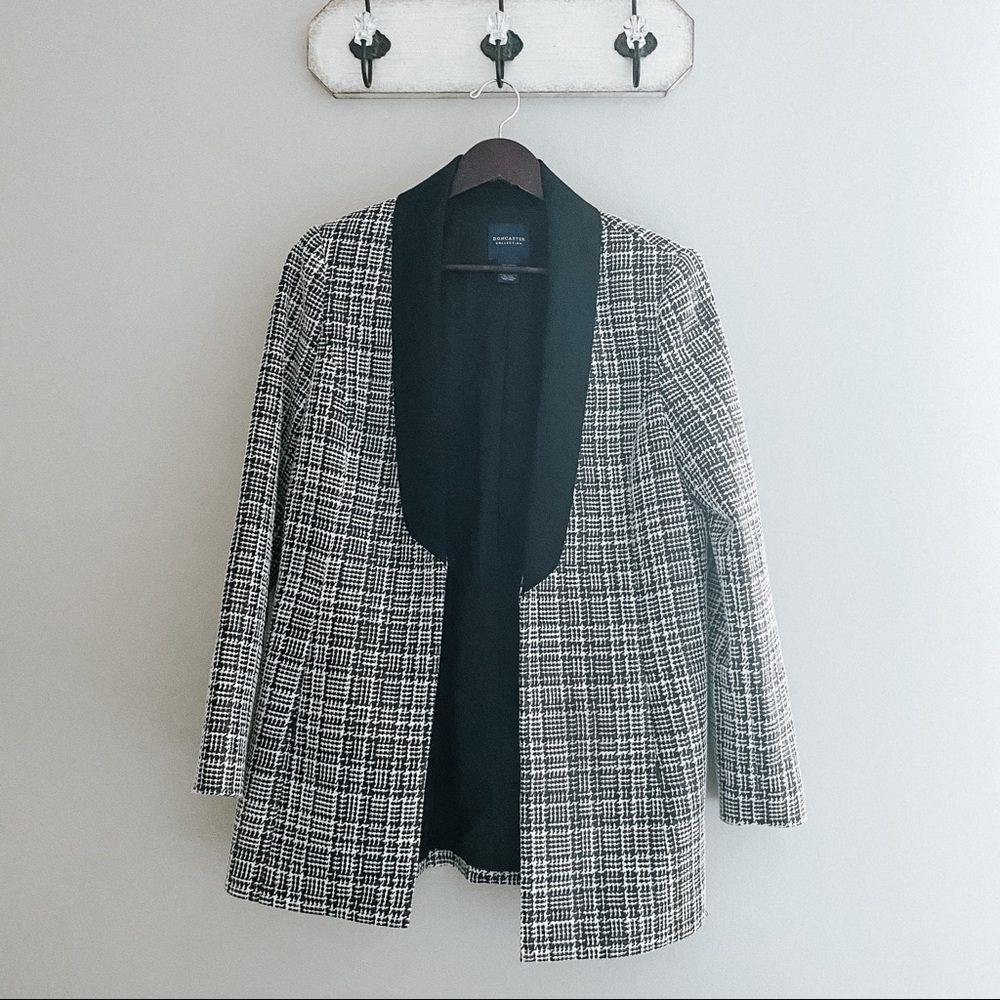 Doncaster Black and White Plaid Blazer